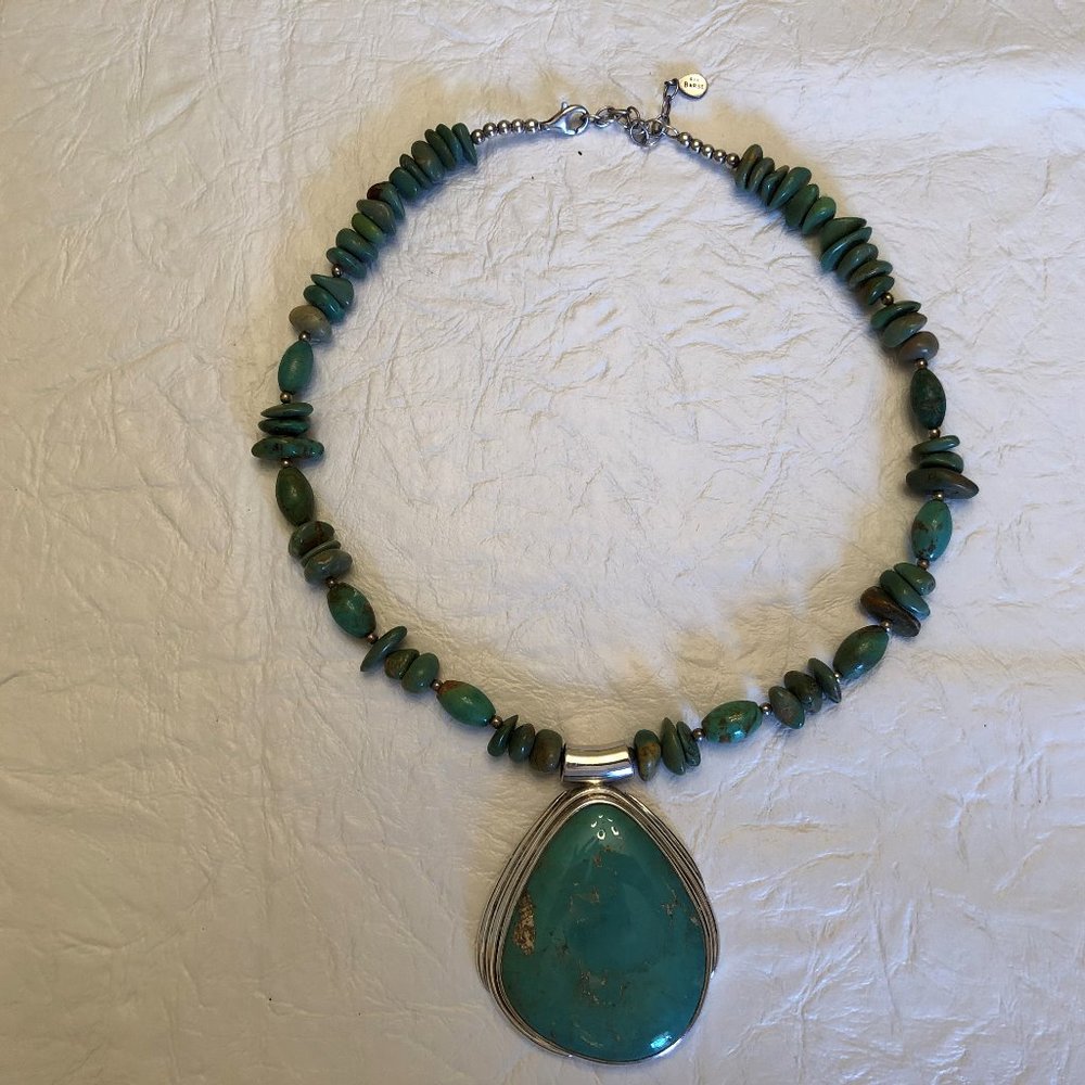 Barse turquoise statement necklace